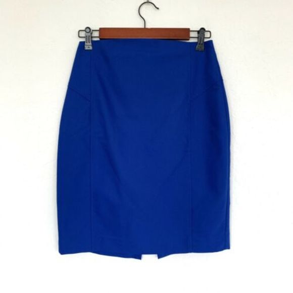 Express Dresses & Skirts - Express Blue High Rise Straight Pencil Skirt